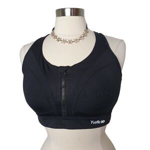 Women's Plus Sports Bra XXL High Impact Racerback Workout Black Bra NWOT